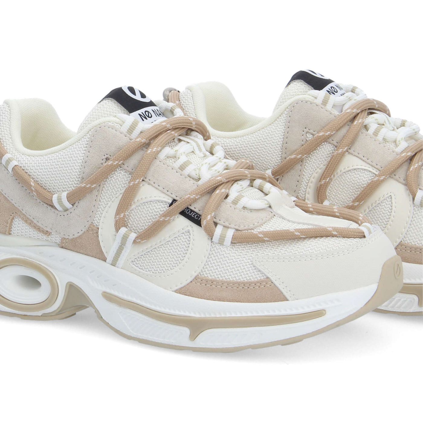 WILLO RUNNER W - KNIT/STAMP/SDE - OFF WHITE/BEIGE